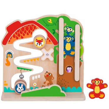 TOOKY TOY Medinė Montessori labirinto manipuliavimo lenta