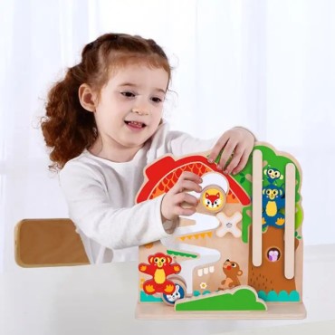 TOOKY TOY Medinė Montessori labirinto manipuliavimo lenta