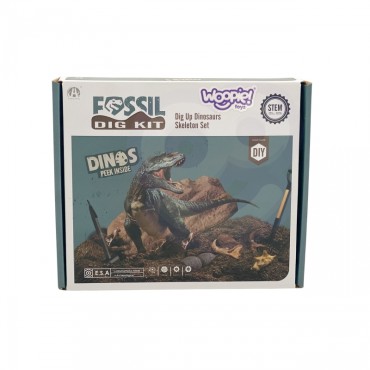 WOOPIE Kasinėjimų vieta 6in1 Dinozauro skeletas Mažasis archeologas 6 vnt.
