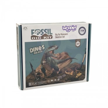 WOOPIE Kasinėjimų vieta 6in1 Dinozauro skeletas Mažasis archeologas 6 vnt.