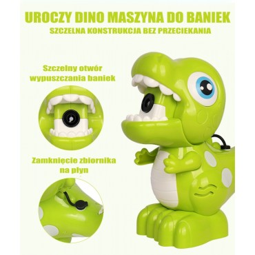 WOOPIE dinozaurų mašina, skirta gaminti muilo burbulus vaikams