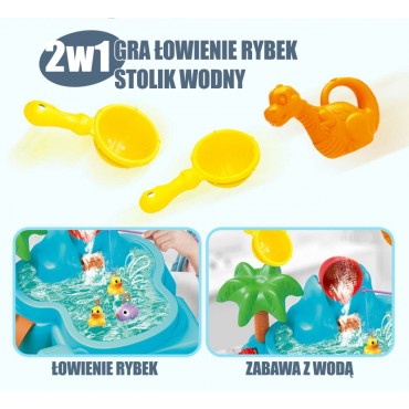 WOOPIE vandens staliukas 2in1 Žaidimo žvejybos krioklys 6 vnt.