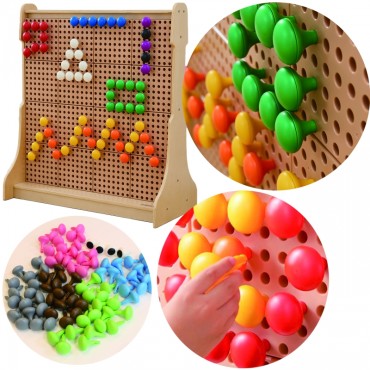 MASTERKIDZ Spalvoti Jumbo Pins for STEM Board 64 vnt. - 6 spalvos