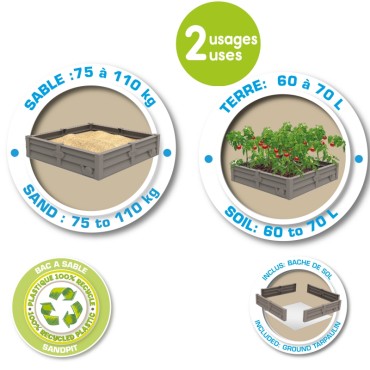 SMOBY Sandbox Gėlių stovas vaikams 2in1