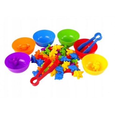 WOOPIE edukacinis žaidimas Color Sorter Dinosaurs 56 vnt.