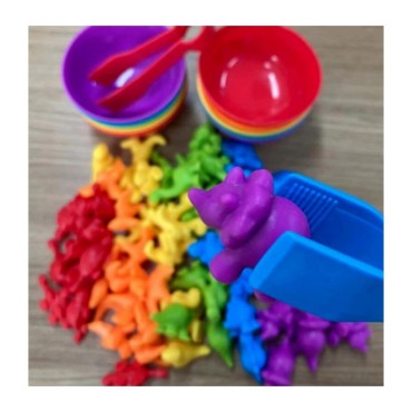 WOOPIE edukacinis žaidimas Color Sorter Dinosaurs 56 vnt.