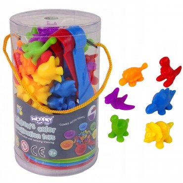 WOOPIE edukacinis žaidimas Color Sorter Dinosaurs 56 vnt.