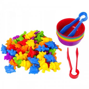 WOOPIE edukacinis žaidimas Color Sorter Dinosaurs 56 vnt.