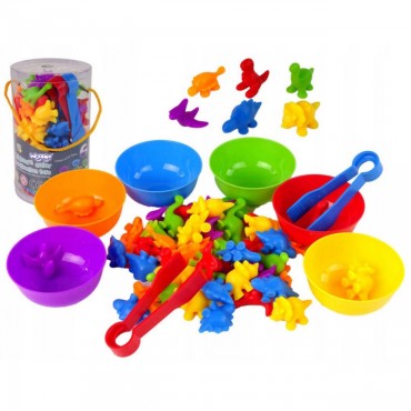 WOOPIE edukacinis žaidimas Color Sorter Dinosaurs 56 vnt.