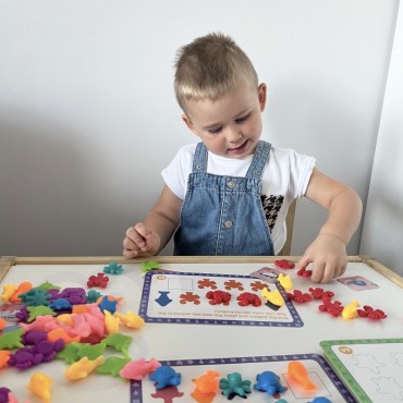 WOOPIE edukacinis rinkinys Mokymosi skaičiavimas Spalvų rūšiavimas Jūros žemė 111 vnt.