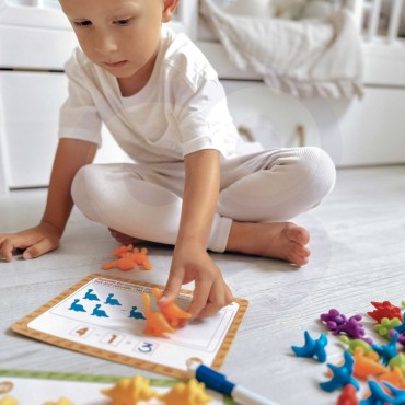 WOOPIE edukacinis rinkinys Mokymosi skaičiavimas Spalvų rūšiavimas Jūros žemė 111 vnt.