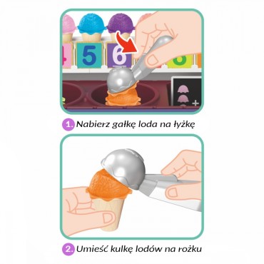 WOOPIE Edukacinė ledų parduotuvė XXL Restoranas + mokymasis skaičiuoti 87 el.