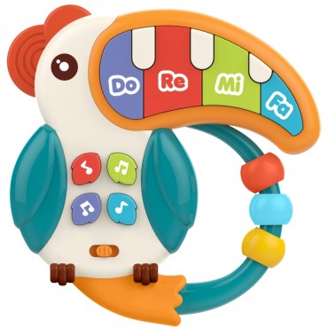 WOOPIE BABY muzikinis žaislas fortepijonas Teether Pelikan 3in1