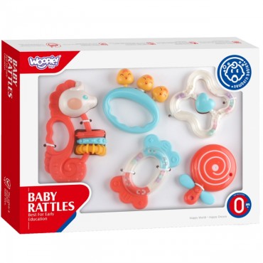 WOOPIE BABY Sensorinių barškučių dantukų rinkinys