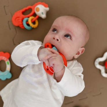 WOOPIE BABY Sensorinių barškučių dantukų rinkinys