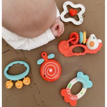 WOOPIE BABY Sensorinių barškučių dantukų rinkinys