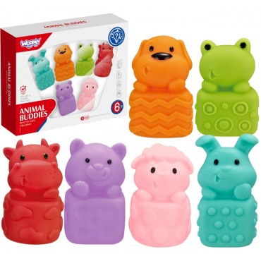WOOPIE BABY sensoriniai gyvūnai Minkštas 6 vnt. rinkinys