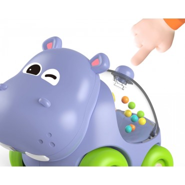 WOOPIE BABY Rattle Žaislinis automobilis Transporto priemonė Hippopotamus