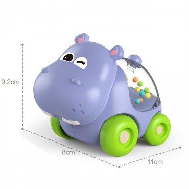 WOOPIE BABY Rattle Žaislinis automobilis Transporto priemonė Hippopotamus