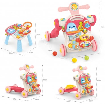 WOOPIE BABY stumdomas vaikštynėlis mokomasis stalo paspirtukas Ride On 4in1