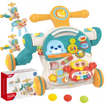 WOOPIE BABY stumdomas vaikštynėlis mokomasis stalo paspirtukas Ride On 4in1