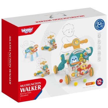 WOOPIE BABY stumdomas vaikštynėlis mokomasis stalo paspirtukas Ride On 4in1