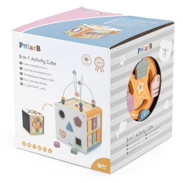 VIGA PolarB edukacinis kubas 8in1 veiklos kubas