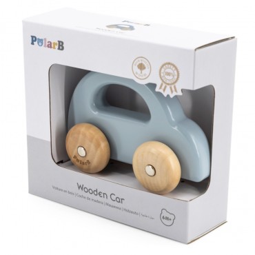 VIGA PolarB medinis stumiamas automobilis mėlynas