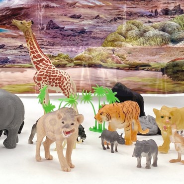 WOOPIE Safari Animals figūrėlių rinkinys 34 vnt.