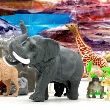 WOOPIE Safari Animals figūrėlių rinkinys 34 vnt.