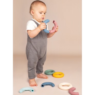 SMOBY Little Educational Rings Dėlionių žiedai vaikams 12 vnt