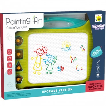 WOOPIE iškarpų albumas Spalvinga magnetinė lenta + 4 antspaudai