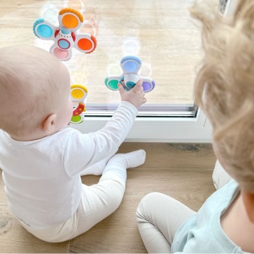 WOOPIE BABY Spinner sensorinis žaislas raketų erdvė Ufo 3 vnt.