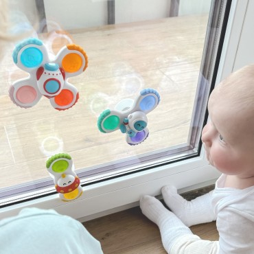 WOOPIE BABY Spinner sensorinis žaislas raketų erdvė Ufo 3 vnt.