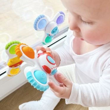 WOOPIE BABY Spinner sensorinis žaislas raketų erdvė Ufo 3 vnt.