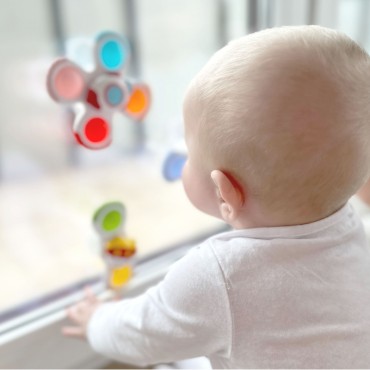 WOOPIE BABY Spinner sensorinis žaislas raketų erdvė Ufo 3 vnt.
