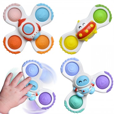 WOOPIE BABY Spinner sensorinis žaislas raketų erdvė Ufo 3 vnt.