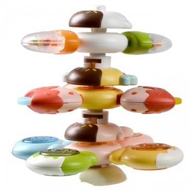 WOOPIE BABY Spinner Sensorinis žaislas Bitė Viščiukas Triušis Keičiamas 3 vnt.