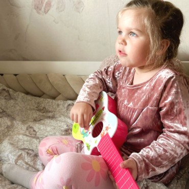 WOOPIE akustinė gitara vaikams, rožinė, 55 cm
