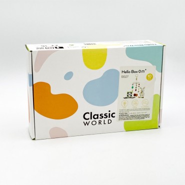 CLASSIC WORLD Pastelinė dėžutė kūdikiams, pirmieji žaislai nuo 0 iki 6 mėnesių