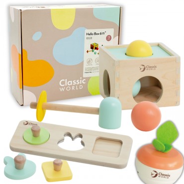 CLASSIC WORLD Pastelinis lavinantis rinkinys vaikams Box nuo 6 iki 12 mėn