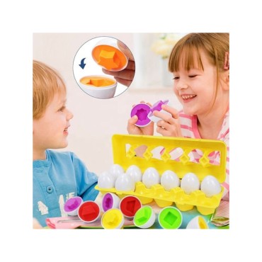 WOOPIE Montessori kiaušinių dėlionė – derinkite formas ir spalvas