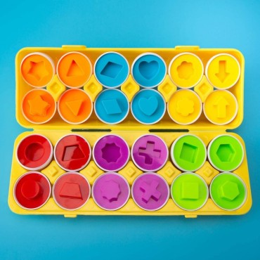 WOOPIE Montessori kiaušinių dėlionė – derinkite formas ir spalvas