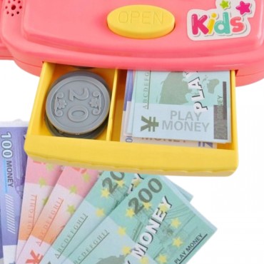 WOOPIE kasos aparatas su lentyna ir priedais rožinis