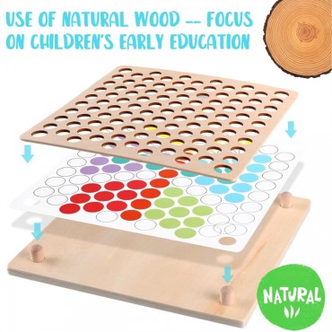 WOOPIE Colorful Balls Puzzle Montessori mozaikos rūšiuotojas