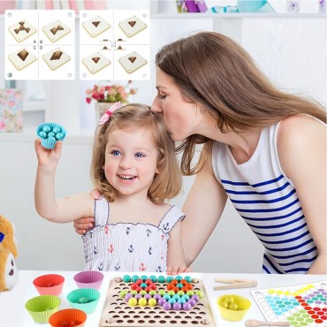 WOOPIE Colorful Balls Puzzle Montessori mozaikos rūšiuotojas