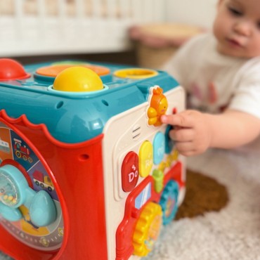 WOOPIE BABY daugiafunkcis Montessori veiklos kubas 6 viename – 18 m+