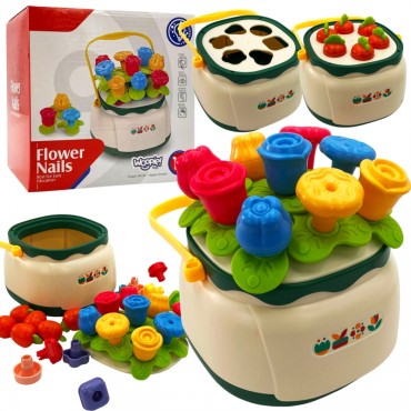 WOOPIE BABY gėlių krepšelių rūšiuotojas mokomasis galvosūkių siūlas