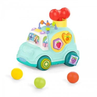 WOOPIE BABY Interaktyvus Montessori muzikinis automobilių rūšiuoklis mėlynas