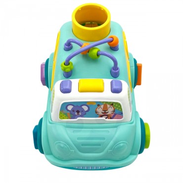 WOOPIE BABY Interaktyvus Montessori muzikinis automobilių rūšiuoklis mėlynas